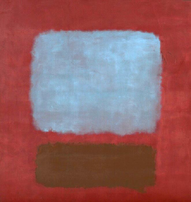 Mark Rothko Slate Blue and Brown on Plum
